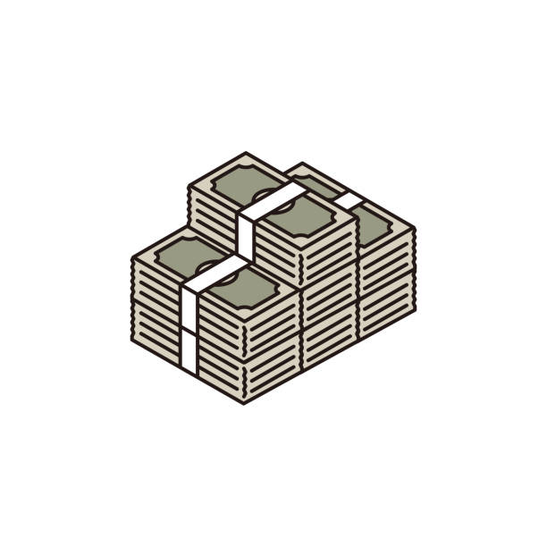 돈 관련: 많은 와드 - money roll 이미지 stock illustrations