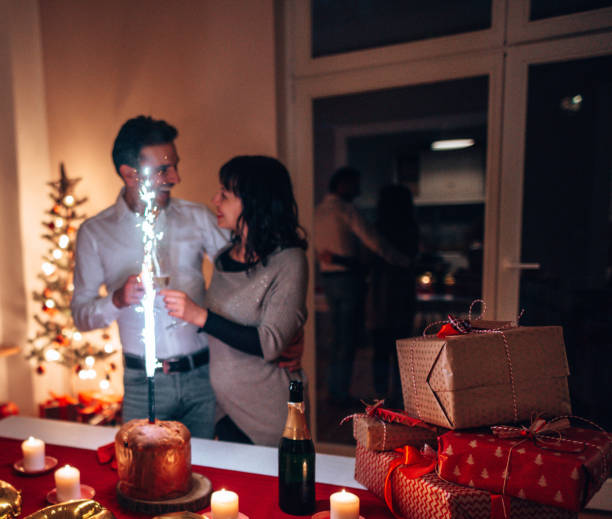 istock couple celebrate the new year together 1345266089