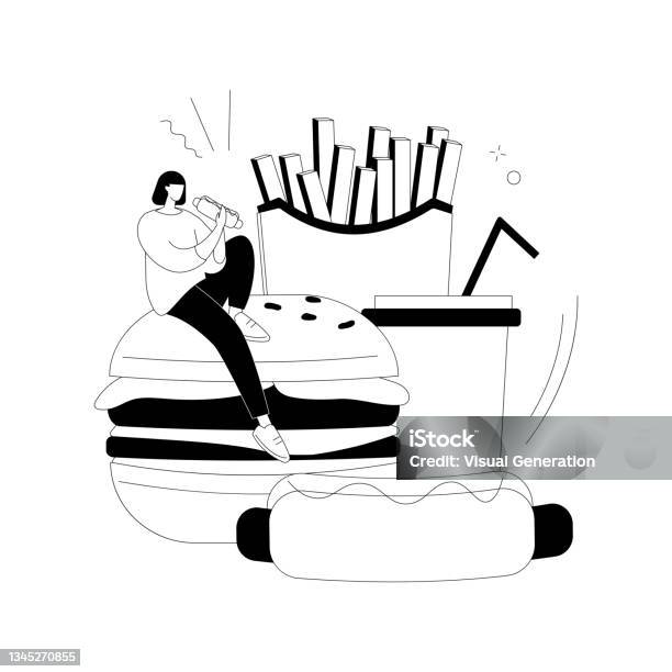 Abstract Fast Food Fast Food Abstract Concept Vector Illustration Stock Illustration ...
