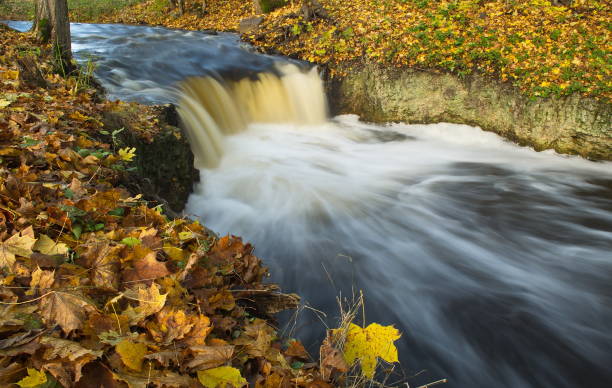 istock Ivande waterfall in autumn day, Renda, Latvia 1345271676