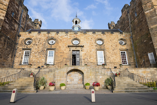 Durham UK: 30th July 2021: Lumley Castle Hotel exterior on summer day