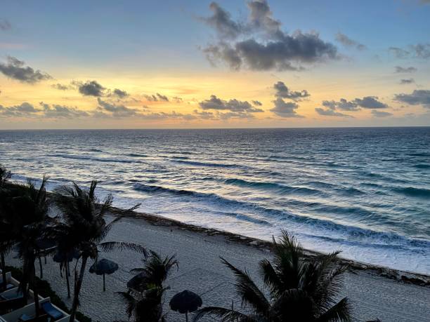 istock Beach Sunrise - Cancun, Mexico 1345273490
