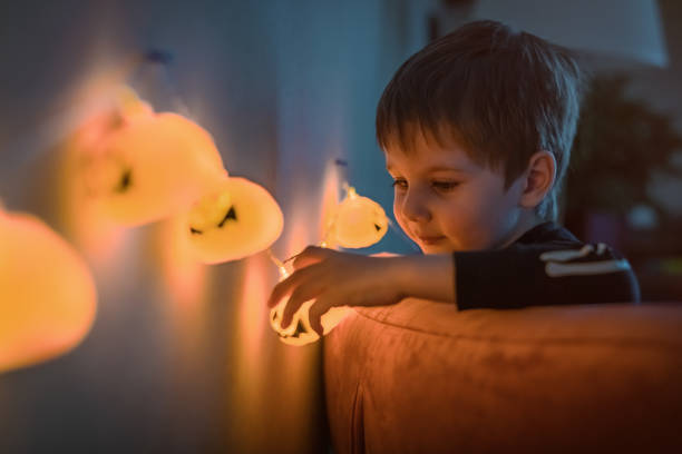 istock Little boy enjoying Halloween 1345275657