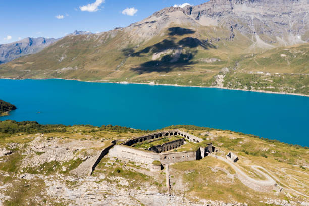 istock Varisell Fortress By Mont Cenis Lake 1345276073