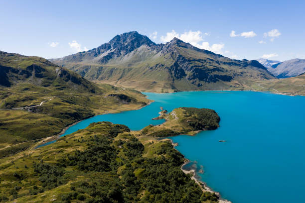 istock Varisell Fortress By Mont Cenis Lake 1345276087