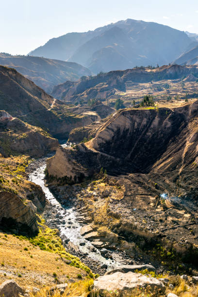 istock The Colca river with its canyon in Peru 1345284429
