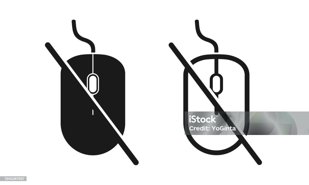 Block Computer Mouse Sign Computer Mouse Not Allowed Mouse Forbidden Stock Illustration ...