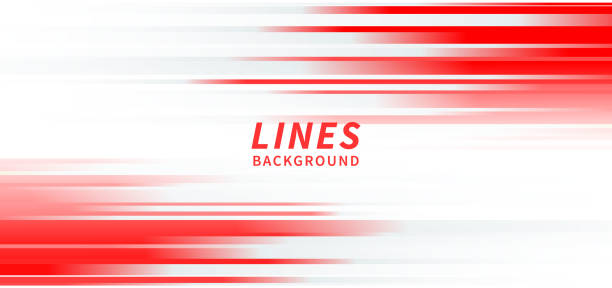 ilustrações de stock, clip art, desenhos animados e ícones de abstract horizontal light red stripe lines on white background. - urgência