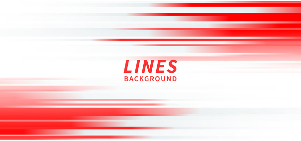 istock Abstract horizontal light red stripe lines on white background. 1345287264