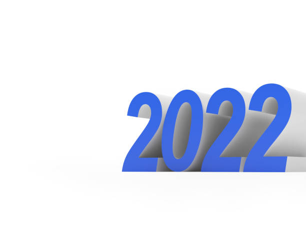 istock Blue New Years number 2022 with space for text 1345289913