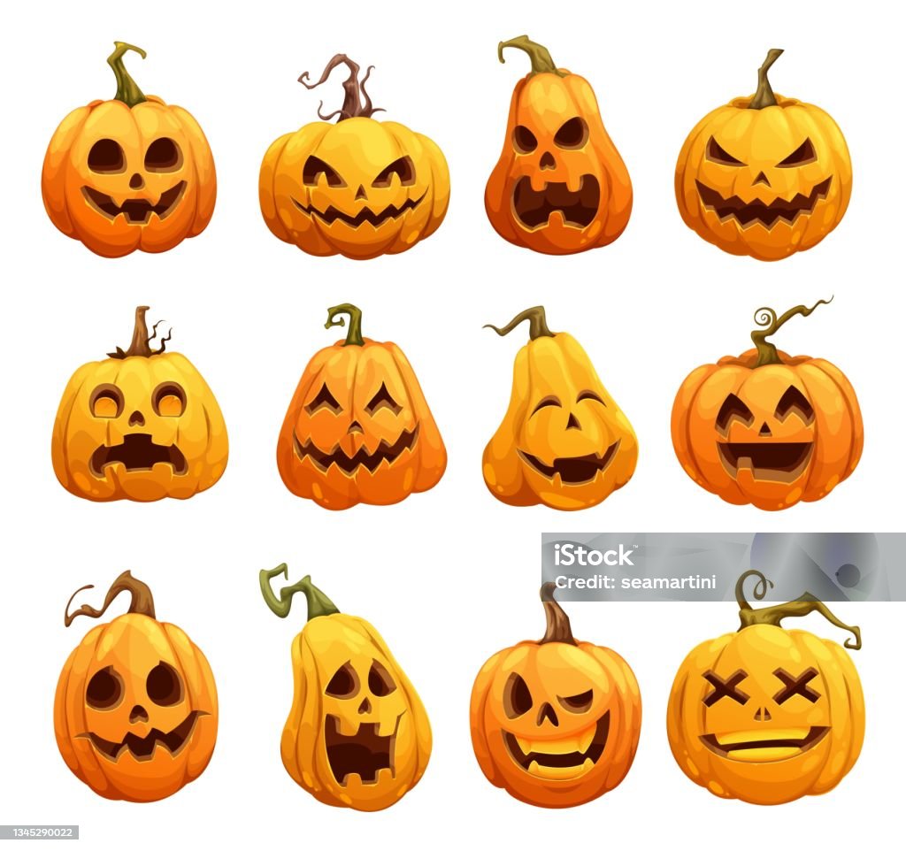 Ilustración de Calabazas De Halloween De Dibujos Animados Jack O Linterna De Miedo y más Vectores Libres de Derechos de Fantasma - iStock Ilustración de Calabazas De Halloween De Dibujos Animados Jack O Linterna De Miedo y más Vectores Libres de Derechos de Fantasma - iStock