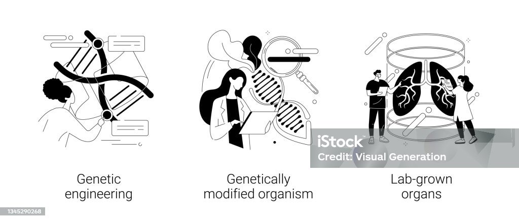 Bioengineering Graphic Bioengineering Abstract Concept Vector Illustrations Stock Illustration ...