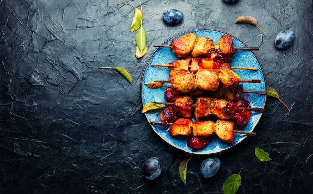istock Tasty kebab in plum marinade 1345293024