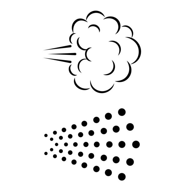 illustrazioni stock, clip art, cartoni animati e icone di tendenza di icona del vettore della nuvola spray - water spray flowing backgrounds