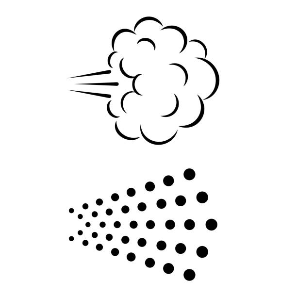 Spray cloud vector icon Spray cloud vector icons isolated on white background iron steam stock illustrations