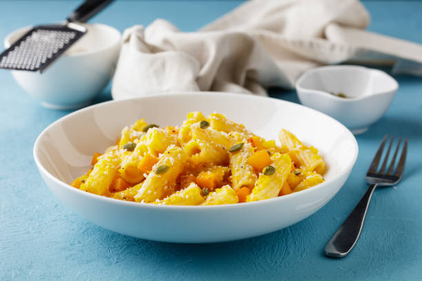istock Healthy Vegan butternut squash rigatoni pasta bowl 1345300741