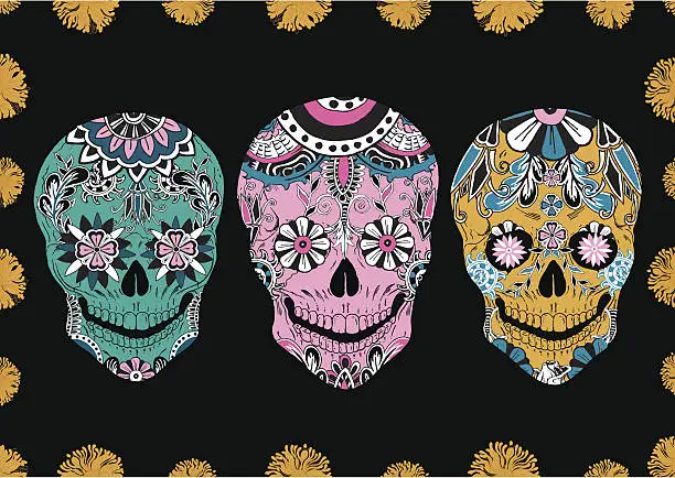 Vector illustration of Day of the Dead