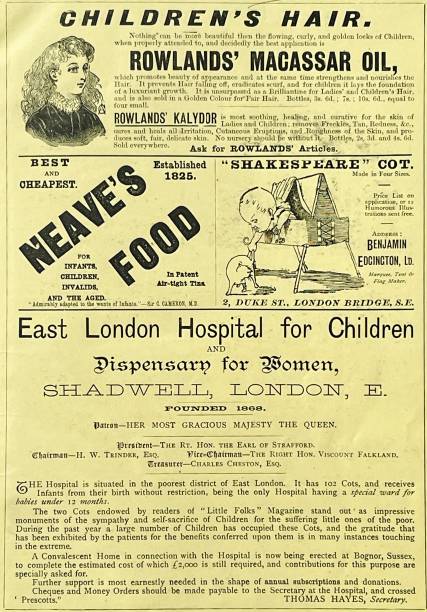 istock Ads in an english book of 1897 1345303627