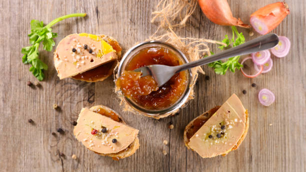 istock christmas canape with foie gras and onion 1345309443