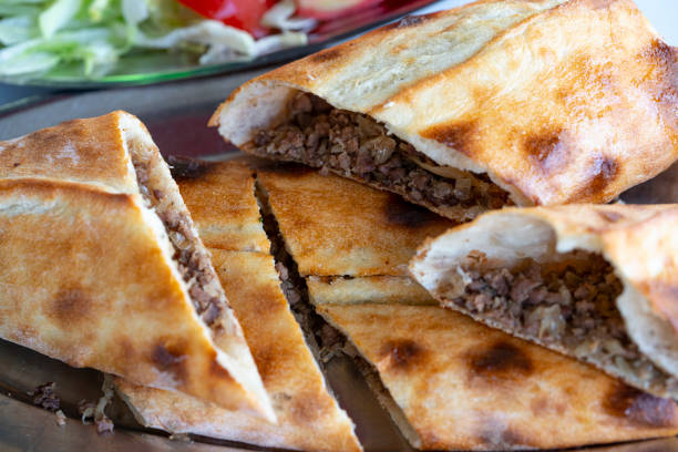 istock Turkish Karadeniz Pide with minced (Kiymali Pide). 1345319614