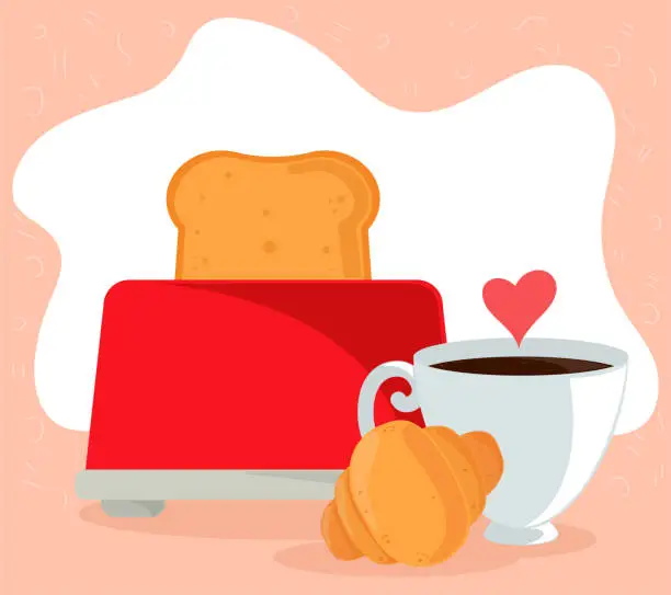 Vector illustration of breakfast good morning