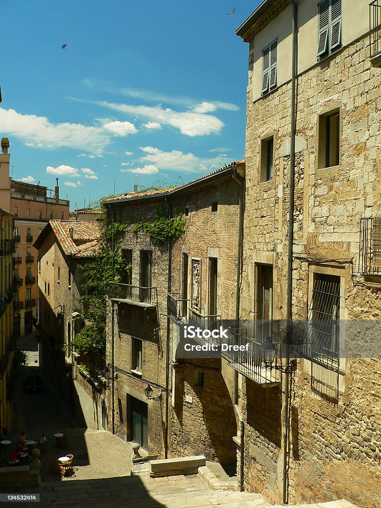 Vista de Girona - Royalty-free Antigo Foto de stock