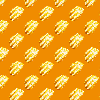 Grill toasted bread Seamless pattern, Food Background