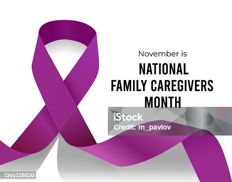istock November is National Family Caregivers Month. Vector illustration 1345328820