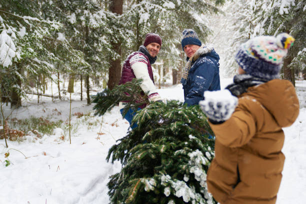 istock Family time at winter season 1345332313