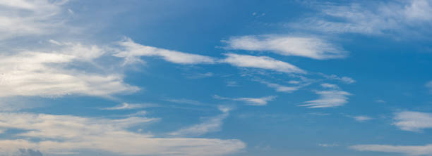 istock Panorama blue sky and white clouds blackground on daytime 1345335181