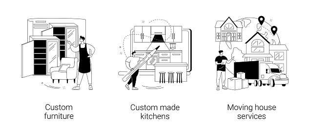 Interior Design Abstract Concept Vector Illustrations Stock ...