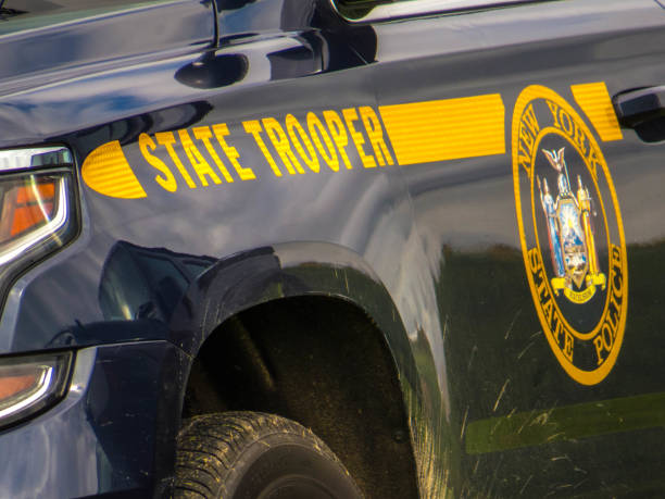 New York State trooper truck stock photo