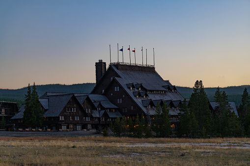 Built 117 years ago in Wyoming, Old Faithful Inn of Yellowstone National Park was built with local logs and stone. It is considered the largest log structure in the world.