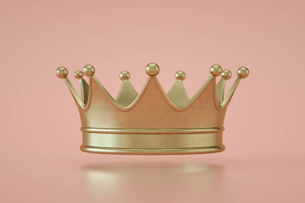istock Gold Crown, Pink Background, Success, Victory 1345338382
