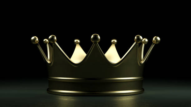 istock Gold Crown, Black Background, Success, Victory 1345341737