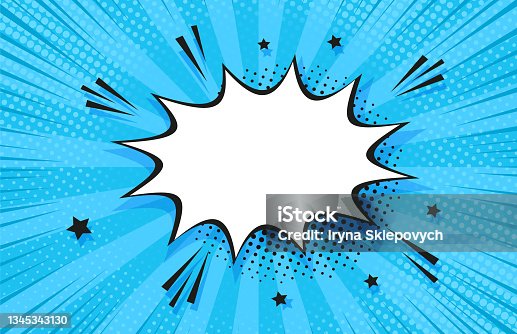istock Pop art pattern. Comic starburst background. Vector illustration. 1345343130