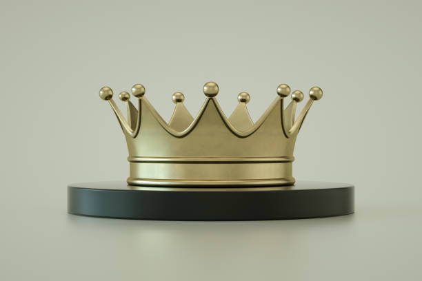 istock Gold Crown on Podium, Success, Victory 1345343232