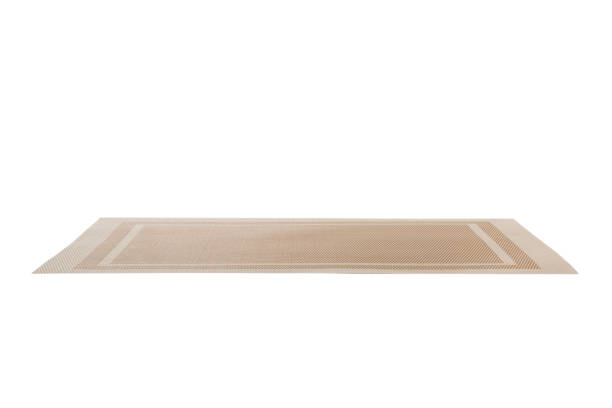 istock Empty Asian Food Background. place mat on wooden background perspective view with copy space flat lay 1345345970