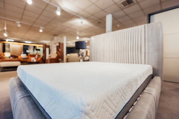 cama e colchão showroom - mattress - fotografias e filmes do acervo