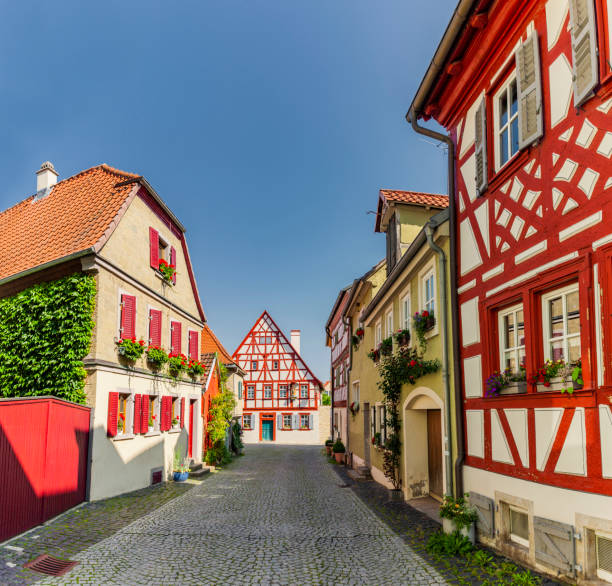 istock Old Town in Iphofen in Franconia, Germany 1345349307