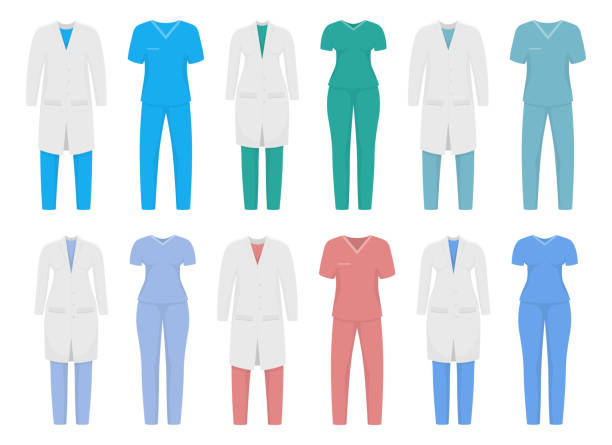 istock Medical clothing vector design illustration isolated on white background 1345353018