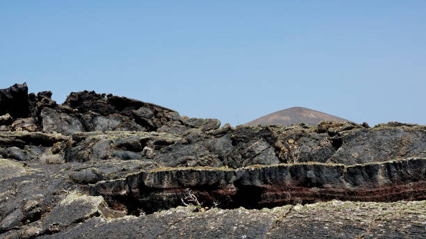 istock Volcano Scenery, Landscape with vulcan and lava 1345355768
