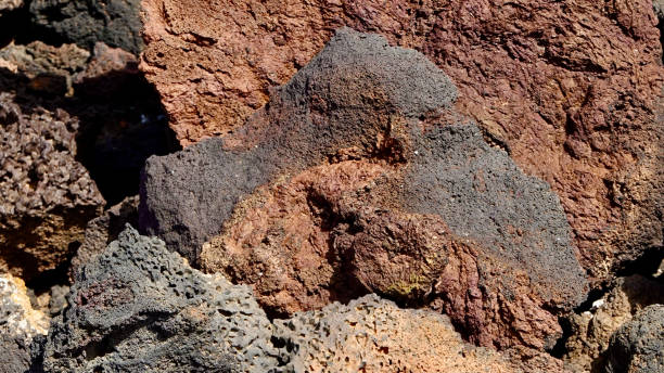 istock Volcano Scenery, Landscape with vulcan and lava 1345355885