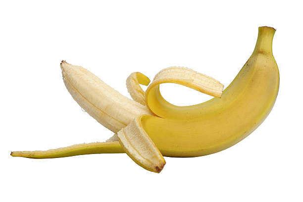 Banana on a white background stock photo