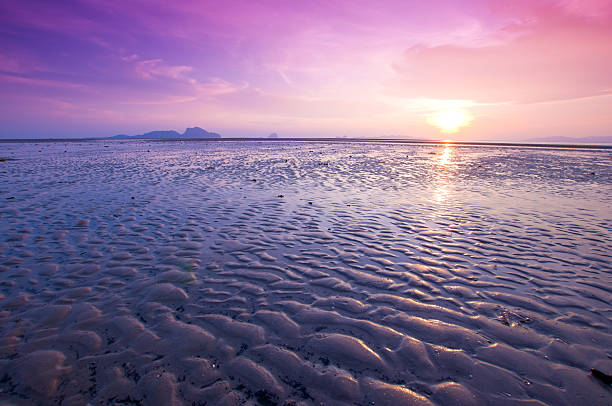 beautiful sunset at tropical sea