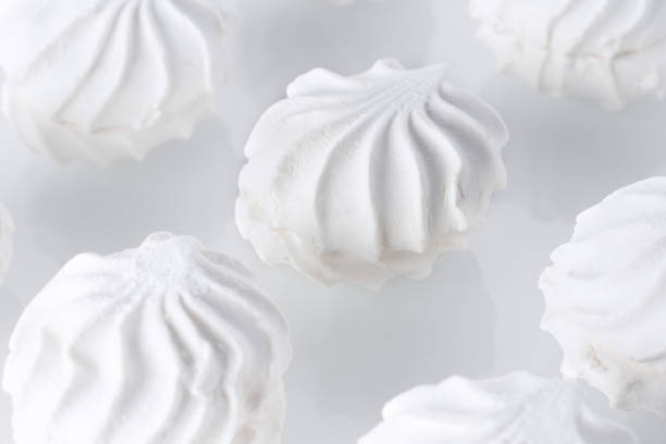 istock Sweet dessert white vanilla marshmallow on a white background, 1345362778