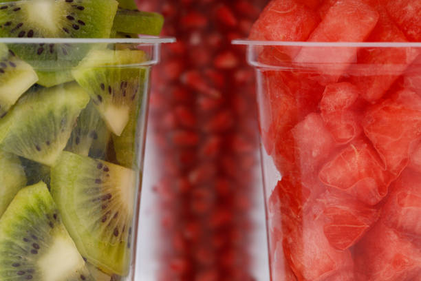 istock Watermelon , pomogrenate and Kiwi Slices 1345362856