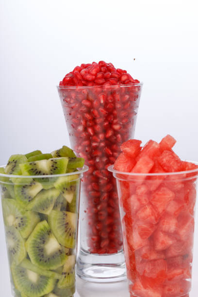 istock Watermelon , pomogrenate and Kiwi Slices 1345362919