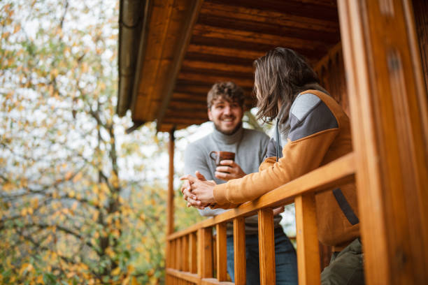 istock Male Friends Having Good Time In Fall Season 1345365364