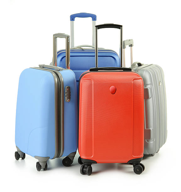 istock Luggage consisting of suitcases isolated on white 134536576